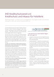 IHD Kreditschutzverein e.V. Kreditschutz und Inkasso für Hotellerie