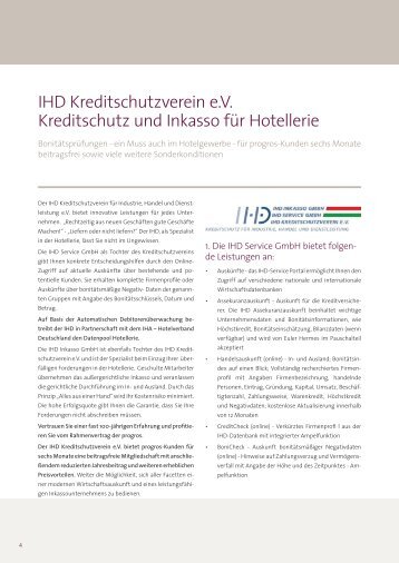 IHD Kreditschutzverein e.V. Kreditschutz und Inkasso für Hotellerie