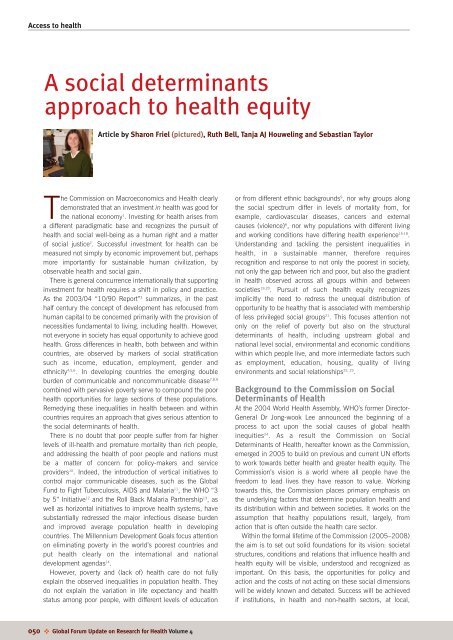 Combining health and social protection measures to reach the ultra ...