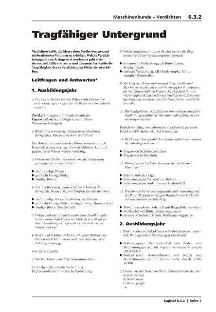 6.3.2 Maschinenkunde - Der praktische Helfer für die Ausbildung in ...