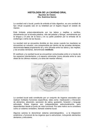 Histología de la Cavidad Oral