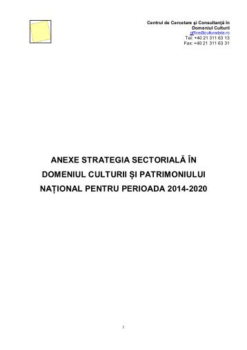 Anexa - Ministerul Culturii şi Cultelor