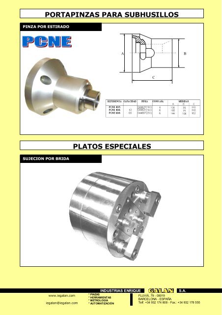 Catálogo General (archivo .pdf) - Industrias Enrique Galán, SA