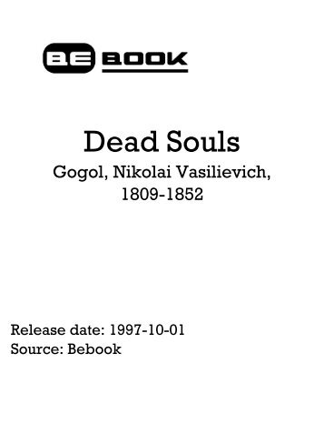 Dead Souls - Gogol Nikolai Vasilievich.pdf - Cove Systems