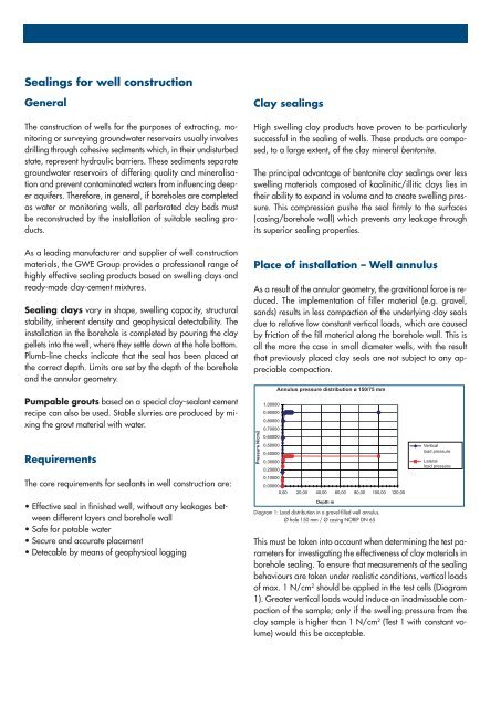 Sealings for well construction - GWE German Water and Energy GmbH