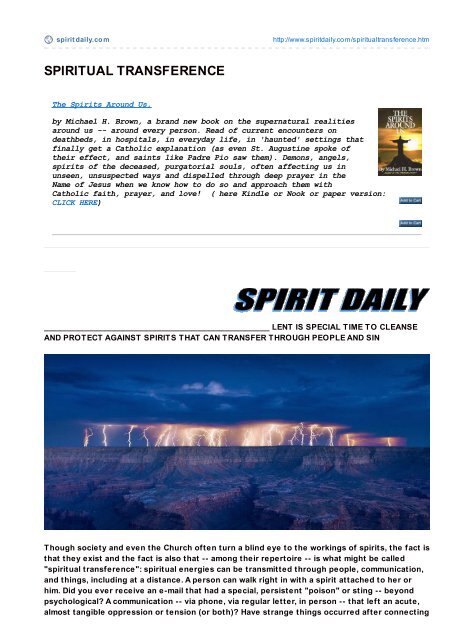 Spiritual Transference The Mystical Side Of God