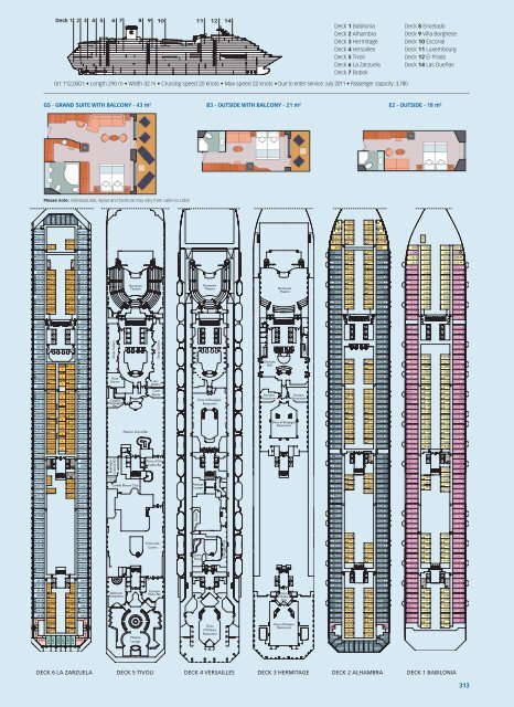 Costa Favolosa Deck Plans