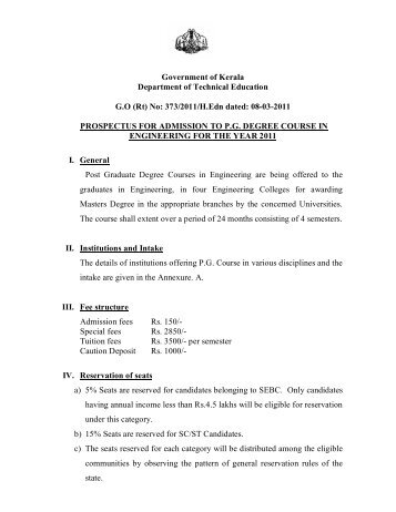 No: 373/2011/H.Edn dated - Directorate of Technical Education