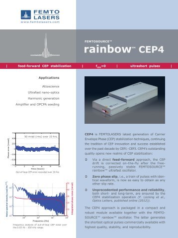 rainbow™ CEP4 - Femtolasers