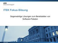 ITEK Fokus-Sitzung - ITEK - ETH ZÃ¼rich