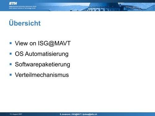 ITEK Fokus-Sitzung - ITEK - ETH ZÃ¼rich