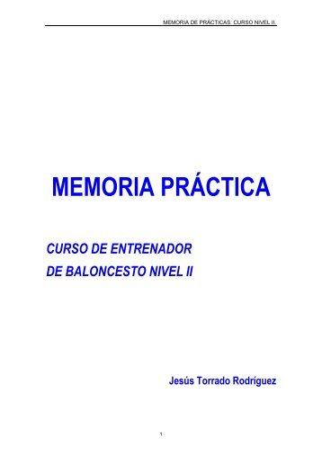 Memoria PrÃ¡cticas Nivel II - Club del Entrenador