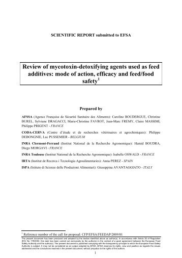 Review of mycotoxin-detoxifying agents used as feed additives ...