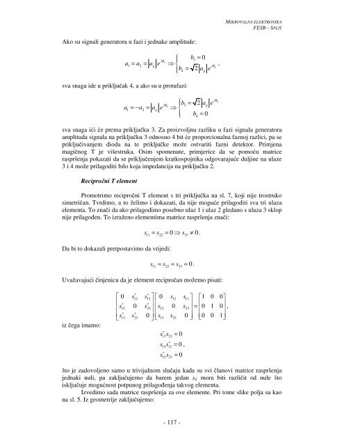 Mikrovalna elektronika - FESB