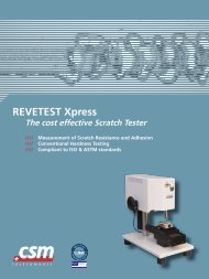 REVETEST Xpress The cost effective Scratch ... - CSM Instruments