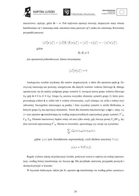 Optyczna spektroskopia nanostruktur - Kierunki zamawiane ...