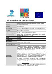 Job description and selection criteria - COMPAS - University of Oxford