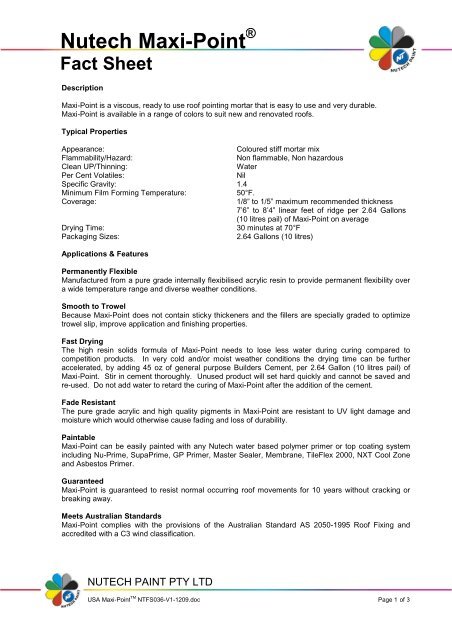 Nutech Concrete Sealer Colour Chart