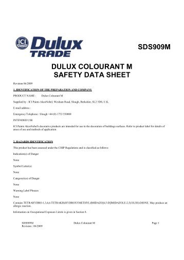 SDS909M Dulux Colourant M 5 - Dulux Trade