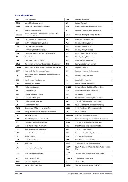 DRAFT Sustainability Appraisal Report for the Emerging Local Plan ...