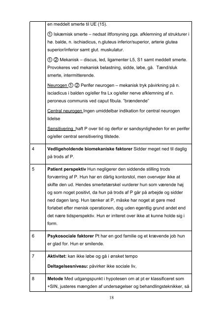 UndersÃ¸gelse og behandling af en patient med fokus pÃ¥ ...