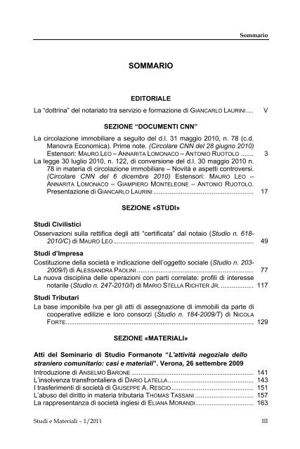 I contratti associativi a dodici anni dalla riforma del diritto - MARASA'  G.