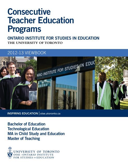 Consecutive Teacher Education Programs - Ontario Institute for ...