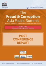 The Fraud & Corruption Asia Pacific Summit - MIS Training - Asia
