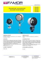 projektory halogenowe halogen searchlight pl4150 pl4153 ... - Famor