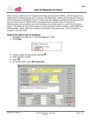 Unit of Measure for Parts - Northwestern University