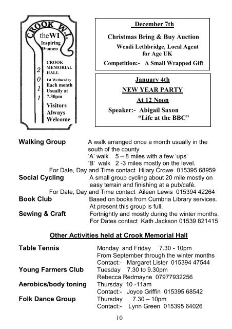 Crook Magazine 2011 12-01.pdf - The Parish of Crosthwaite and Lyth