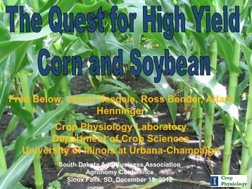 The Quest for High Yield Corn and Soybean - South Dakota Agri ...