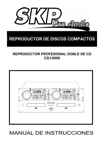 MANUAL DE INSTRUCCIONES - SKP Pro Audio