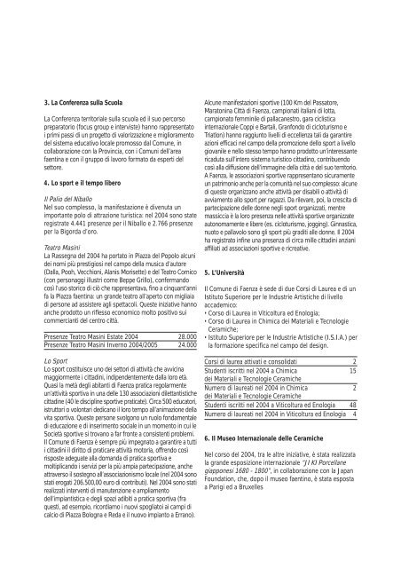 il Bilancio Sociale 2004 - Comune di Faenza