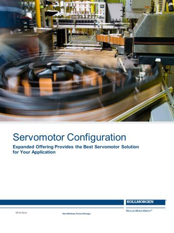 Servomotor Configuration - Kollmorgen