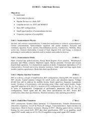 EC0012 : Solid State Devices