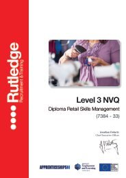 Level 3 NVQ Diploma in Retail Skills Management (7384 ... - Training