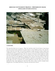 Kroo Bay Settlement Profile - Shack/Slum Dwellers International
