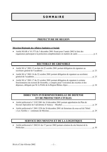 S O M M A I R E - Les services de l'Ãtat en Haute-Savoie