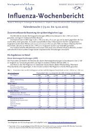 Influenza-Wochenbericht - Arbeitsgemeinschaft Influenza - RKI