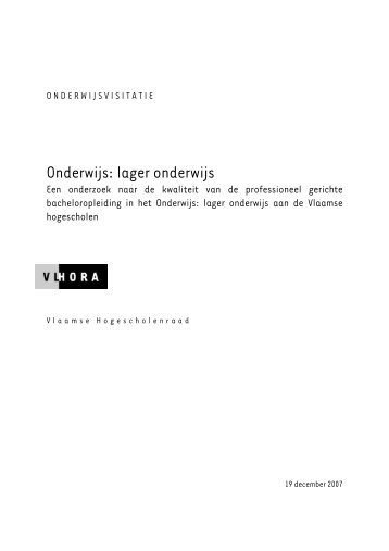 Onderwijs: lager onderwijs - Vlhora