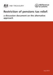 Restriction of pensions tax relief: a discussion document on ... - TISA