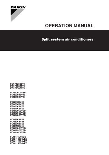 Split system air conditioners - Daikin