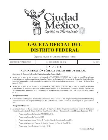 gaceta oficial del distrito federal - DelegaciÃ³n Iztacalco - Gobierno ...