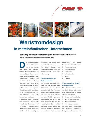 Wertstromdesign in mittelständischen Unternehmen