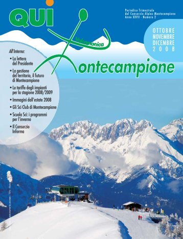 qui montecampione nÂ° 2 ottobre - novembre - dicembre 2008