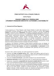 FINANZA PUBBLICA E FEDERALISMO STRUMENTI FINANZIARI ...