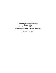 Environmental Guidance - Renewable Energy - Hydro Projects
