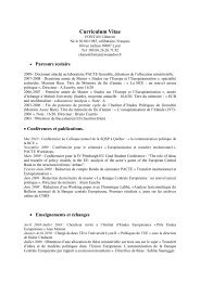 Curriculum Vitae - Pacte