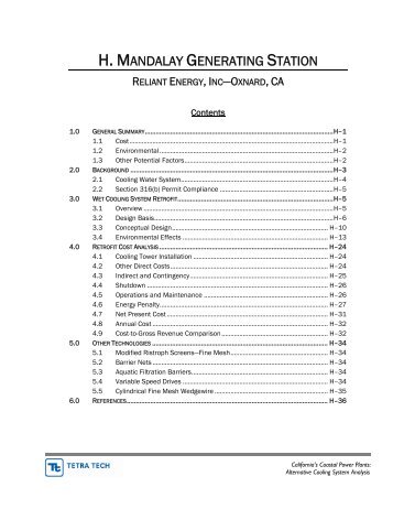 h. mandalay generating station - California Ocean Protection Council